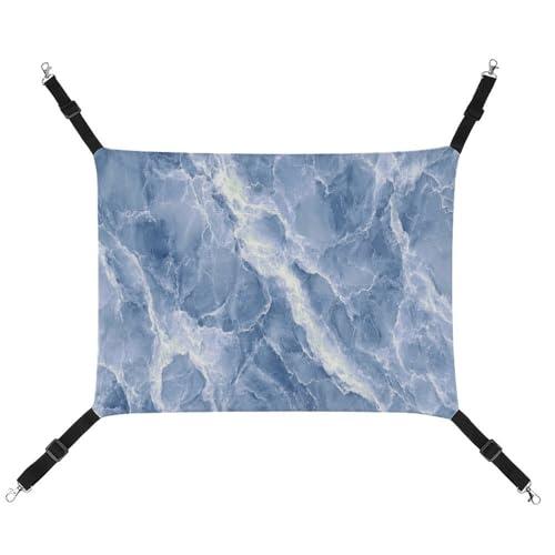 Jubonexis Haustierhängematte mit blauen Marmormustern, atmungsaktiv, mit verstellbaren Riemen, wendbar, Katzenbett, Hundematten Jubonexis Haustierhängematte mit blauen Marmormustern, atmungsaktiv, mit verstellbaren Riemen, wendbar, Katzenbett, Hundematten von Jubonexis