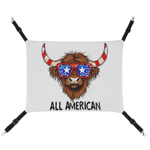 Jubonexis Highland Cow Sonnenbrille All American Breathable Pet Hammock with Adjustable Straps Reversible Cat Hanging Bed Dog Mats Jubonexis Highland Cow Sonnenbrille All American Breathable Pet Hammock with Adjustable Straps Reversible Cat Hanging Bed Dog Mats von Jubonexis