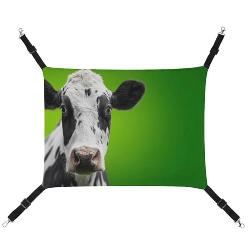 Jubonexis Kuh auf Grün atmungsaktive Haustierhängematte mit verstellbaren Riemen, wendbar, Katzenbett, Hundematten Jubonexis Kuh auf Grün atmungsaktive Haustierhängematte mit verstellbaren Riemen, wendbar, Katzenbett, Hundematten von Jubonexis