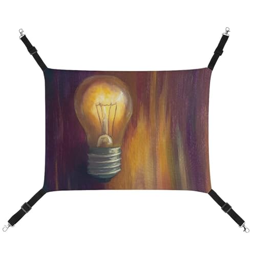 Jubonexis Lightbulb Vintage atmungsaktive Haustier-Hängematte mit verstellbaren Riemen, wendbar, Katzenbett, Hundematten Jubonexis Lightbulb Vintage atmungsaktive Haustier-Hängematte mit verstellbaren Riemen, wendbar, Katzenbett, Hundematten von Jubonexis