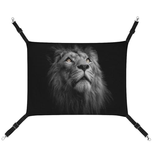 Jubonexis Lion's Head atmungsaktive Haustier-Hängematte mit verstellbaren Riemen, wendbar, Katzenbett, Hundematten von Jubonexis