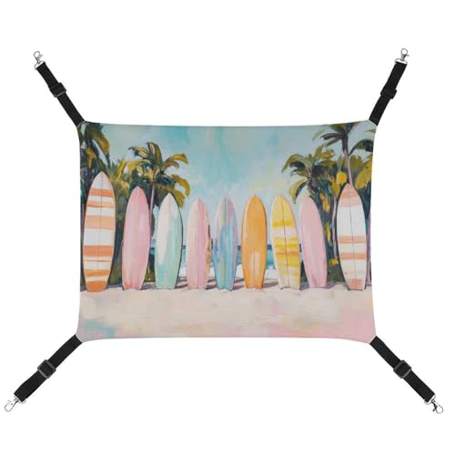 Jubonexis Maximalist Surfbretter aufgereiht am Strand, atmungsaktive Haustierhängematte mit verstellbaren Riemen, wendbar, Katzenbett, Hundematten Jubonexis Maximalist Surfbretter aufgereiht am Strand, atmungsaktive Haustierhängematte mit verstellbaren Riemen, wendbar, Katzenbett, Hundematten von Jubonexis