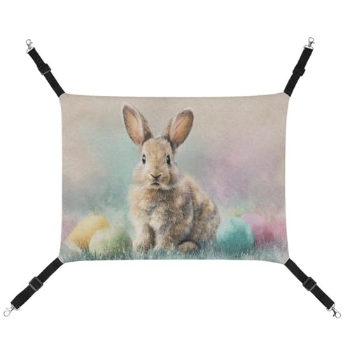 Jubonexis Osterhase sitzend auf dem Gras, atmungsaktive Haustier-Hängematte mit verstellbaren Riemen, wendbar, Katzenbett, Hundematten Jubonexis Osterhase sitzend auf dem Gras, atmungsaktive Haustier-Hängematte mit verstellbaren Riemen, wendbar, Katzenbett, Hundematten von Jubonexis