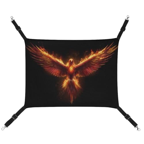 Jubonexis Phoenix Wings Haustier-Hängematte mit fließenden Flammen, atmungsaktiv, mit verstellbaren Riemen, wendbar, Katzenbett, Hundematten Jubonexis Phoenix Wings Haustier-Hängematte mit fließenden Flammen, atmungsaktiv, mit verstellbaren Riemen, wendbar, Katzenbett, Hundematten von Jubonexis