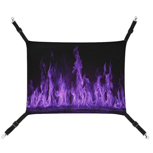 Jubonexis Purple Flame atmungsaktive Haustier-Hängematte mit verstellbaren Riemen, wendbar, Katzenbett, Hundematten Jubonexis Purple Flame atmungsaktive Haustier-Hängematte mit verstellbaren Riemen, wendbar, Katzenbett, Hundematten von Jubonexis
