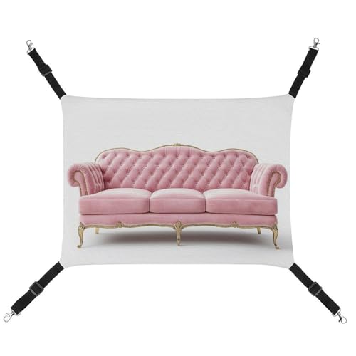 Jubonexis Samt-Sofa, atmungsaktiv, mit verstellbaren Riemen, wendbar, Katzenbett, Hundematten, Vintage-Stil, Rosa Jubonexis Samt-Sofa, atmungsaktiv, mit verstellbaren Riemen, wendbar, Katzenbett, Hundematten, Vintage-Stil, Rosa von Jubonexis