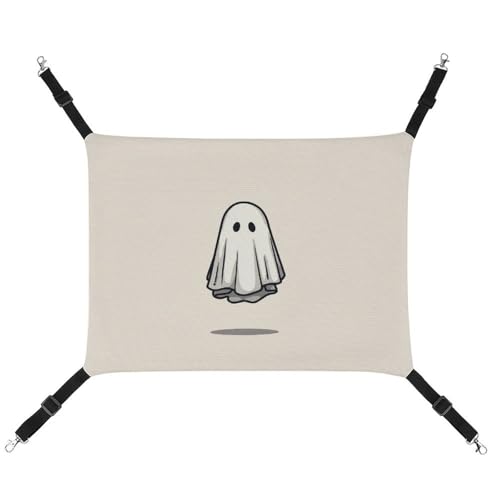 Jubonexis Schwimmende Geister-Haustier-Hängematte mit verstellbaren Trägern, niedlich, minimalistisch, atmungsaktiv, wendbar, Katzenbett, Hundematten von Jubonexis