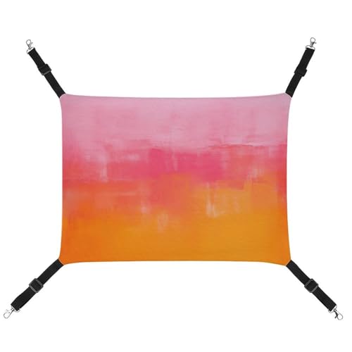 Jubonexis Shades of Neon Pink And Orange Breathable Pet Hammock with Adjustable Straps Reversible Cat Hanging Bed Dog Mats Jubonexis Shades of Neon Pink And Orange Breathable Pet Hammock with Adjustable Straps Reversible Cat Hanging Bed Dog Mats von Jubonexis
