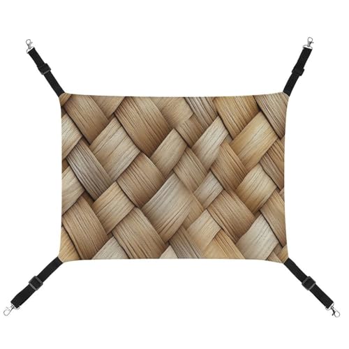 Jubonexis Textur des Weidenkorbs, beige, atmungsaktive Haustier-Hängematte mit verstellbaren Trägern, wendbar, Katzenbett, Hundematten Jubonexis Textur des Weidenkorbs, beige, atmungsaktive Haustier-Hängematte mit verstellbaren Trägern, wendbar, Katzenbett, Hundematten von Jubonexis