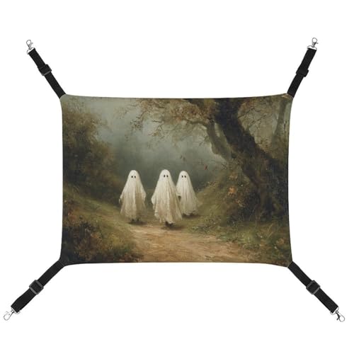 Jubonexis Vintage Three Ghosts in The Woods Breathable Pet Hammock with Adjustable Straps Reversible Cat Hanging Bed Dog Mats Jubonexis Vintage Three Ghosts in The Woods Breathable Pet Hammock with Adjustable Straps Reversible Cat Hanging Bed Dog Mats von Jubonexis