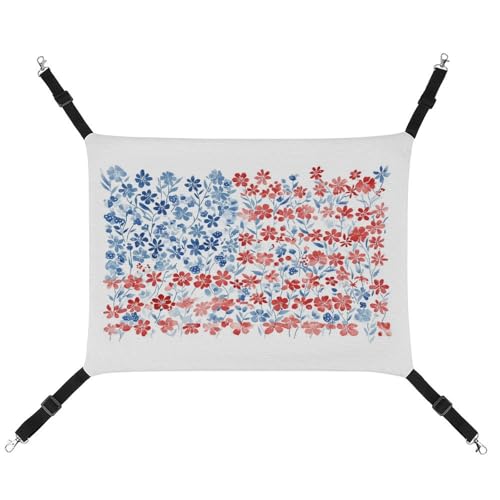 Jubonexis Wasserfarbene, atmungsaktive Haustier-Hängematte mit verstellbaren Riemen, wendbar, für Katzen und Hunde, Motiv: amerikanische Flagge Jubonexis Wasserfarbene, atmungsaktive Haustier-Hängematte mit verstellbaren Riemen, wendbar, für Katzen und Hunde, Motiv: amerikanische Flagge von Jubonexis