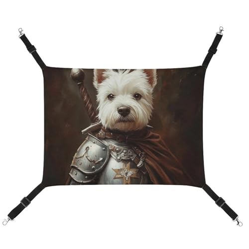 Jubonexis White Dog Mittelalterliche Kunst, hyperrealistische, atmungsaktive Haustier-Hängematte mit verstellbaren Riemen, wendbar, Katzenbett, Hundematten Jubonexis White Dog Mittelalterliche Kunst, hyperrealistische, atmungsaktive Haustier-Hängematte mit verstellbaren Riemen, wendbar, Katzenbett, Hundematten von Jubonexis
