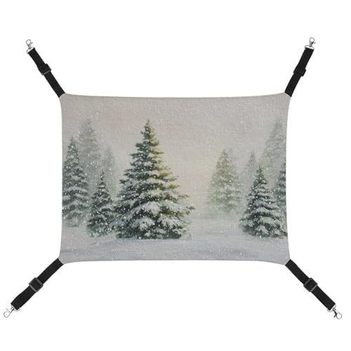 Jubonexis Winter schneebedeckte Fichtenbäume, atmungsaktive Haustierhängematte mit verstellbaren Riemen, wendbar, Katzenbett, Hundematten Jubonexis Winter schneebedeckte Fichtenbäume, atmungsaktive Haustierhängematte mit verstellbaren Riemen, wendbar, Katzenbett, Hundematten von Jubonexis