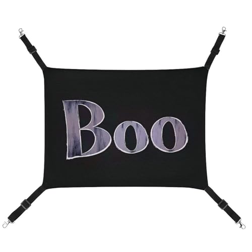 Jubonexis Word Boo on A Black Creepy Gothic Breathable Pet Hammock with Adjustable Straps Reversible Cat Hanging Bed Dog Mats Jubonexis Word Boo on A Black Creepy Gothic Breathable Pet Hammock with Adjustable Straps Reversible Cat Hanging Bed Dog Mats von Jubonexis