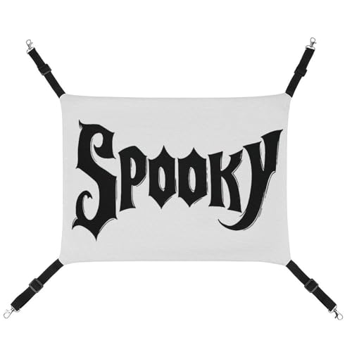 Jubonexis Word Gruselig im Gothic-Text, atmungsaktive Haustier-Hängematte mit verstellbaren Riemen, wendbar, Katzenbett, Hundematten Jubonexis Word Gruselig im Gothic-Text, atmungsaktive Haustier-Hängematte mit verstellbaren Riemen, wendbar, Katzenbett, Hundematten von Jubonexis