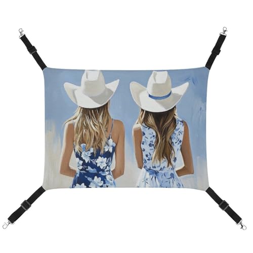 Jubonexis Zwei weiße Cowgirl-Hüte für Damen, atmungsaktive Haustier-Hängematte mit verstellbaren Trägern, wendbar, Katzenbett, Hundematten Jubonexis Zwei weiße Cowgirl-Hüte für Damen, atmungsaktive Haustier-Hängematte mit verstellbaren Trägern, wendbar, Katzenbett, Hundematten von Jubonexis