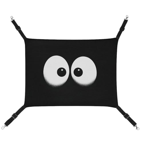 Zwei große Cartoon-Augen, atmungsaktive Haustier-Hängematte mit verstellbaren Riemen, wendbar, Katzenbett, Hundematten Zwei große Cartoon-Augen, atmungsaktive Haustier-Hängematte mit verstellbaren Riemen, wendbar, Katzenbett, Hundematten von Jubonexis