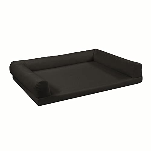 Juelle Orthopädisches Hundebett aus Kunstleder Sofa mit Matratze für große Hunde Abnehmbare Abdeckung, Waschmaschinenwaschbar, Lord L-XXL (120x90cm, Grafit) von Juelle