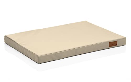 Juelle Orthopädisches Hundebett aus Kunstleder, Orthopädische Matratze für Große Hunde, Bett Abnehmbar, Schmutzabweisend, Omar M-XXL (100x75 cm, Ecru) von Juelle