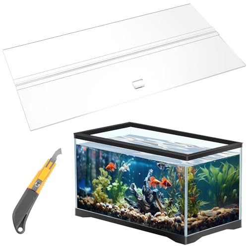 Juexica Aquarium-Überdachungs-Set aus Acryl, 49,37 x 24,5 x 0,7 cm, für 3,4 l ohne Mittelstrebe, Aquarium-Abdeckung mit Hakenmesser, transparent Juexica Aquarium-Überdachungs-Set aus Acryl, 49,37 x 24,5 x 0,7 cm, für 3,4 l ohne Mittelstrebe, Aquarium-Abdeckung mit Hakenmesser, transparent von Juexica