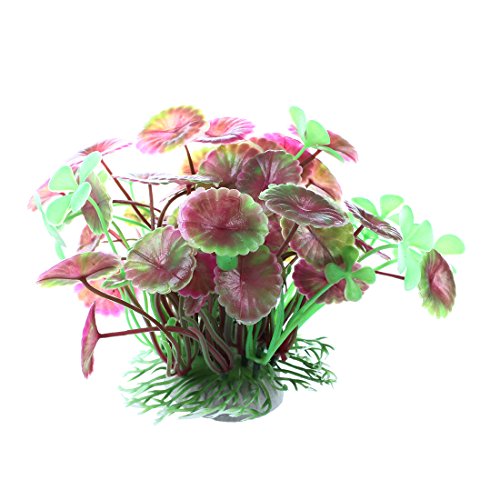 Jufjsfy R Runde Lotusaquarienpflanze Kuenstliche Kunststoff Pflanze Fuer Aquarium von Jufjsfy