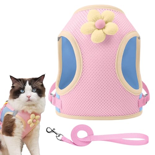 Jukeoiu Hundegeschirr Mit Halsband - Reflektierendes Katzenjungengeschirr,Atmungsaktives Zubehör Niedliches Design Für Spaziergänge Park Outdoor Nachts Täglich Reisen Wandern Jukeoiu Hundegeschirr Mit Halsband - Reflektierendes Katzenjungengeschirr,Atmungsaktives Zubehör Niedliches Design Für Spaziergänge Park Outdoor Nachts Täglich Reisen Wandern von Jukeoiu