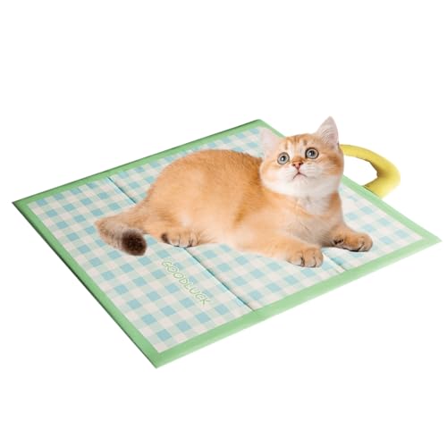 Jukeoiu Kühlmatte Für Hunde,Kühlunterlage Für Katzen Und Hunde | Tragbare Decke Für Welpen Kitten Katzen Zubehör Einfach Zu Reinigen 60x45cm von Jukeoiu