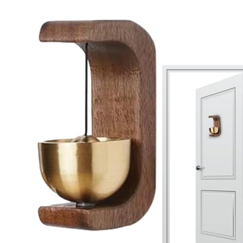 Jukeoiu Magnetische Türklingel, Natürliche Holz Windglocke für Türen, Mit Magnet und Klebeband Messing Sicherheitsalarm für Eingang Schiebetür Kühlschrank Gartentor Jukeoiu Magnetische Türklingel, Natürliche Holz Windglocke für Türen, Mit Magnet und Klebeband Messing Sicherheitsalarm für Eingang Schiebetür Kühlschrank Gartentor von Jukeoiu