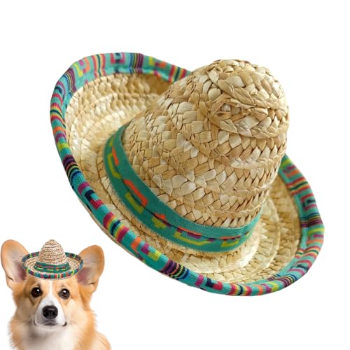 Jukeoiu Sombrero Partymeister Hüte - Geflochtene Kleine Sombrero Hütchen | Weitkrempige Kostüm Deko Für Kindergeburtstag Hundefeier | Für Kindergeburtstage Haustiere Partys Jukeoiu Sombrero Partymeister Hüte - Geflochtene Kleine Sombrero Hütchen | Weitkrempige Kostüm Deko Für Kindergeburtstag Hundefeier | Für Kindergeburtstage Haustiere Partys von Jukeoiu