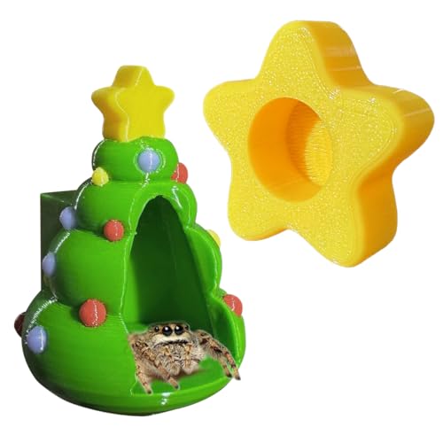 Springspinnengehege Zubehör - 2 Stück Springspinne Weihnachtsbäume Stern Plattformen mit magnetischer Befestigung zum Klettern, Ausruhen und Erkunden Springspinnengehege Zubehör - 2 Stück Springspinne Weihnachtsbäume Stern Plattformen mit magnetischer Befestigung zum Klettern, Ausruhen und Erkunden von Julang