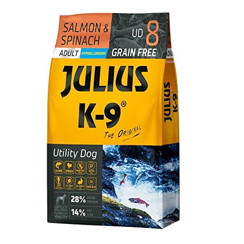 Panzi JULIUS-K9 - Erwachsen - Lachs & Spinat - Trockenfutter - 3 kg Panzi JULIUS-K9 - Erwachsen - Lachs & Spinat - Trockenfutter - 3 kg von Julius K-9