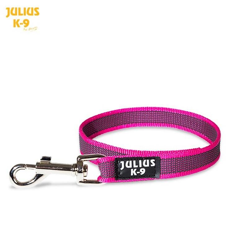Julius K9® - Color & Gray - Gummierte Leine - ohne Schlaufe - pink/grau 2 m von Julius K9®
