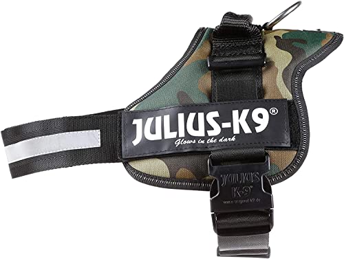 162M-1 Julius K9® Powergeschirr mit Logofeld Größe 1 Brustumfang: 65 - 80 cm Farbe: tarn/camouflage - K-9 Hundegeschirr Geschirr Einsatzgeschirr von Julius K9