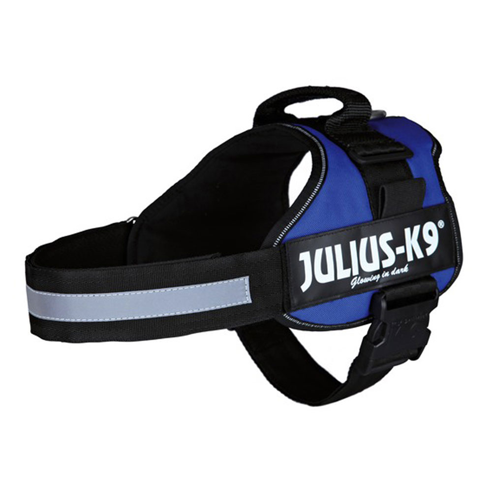 Julius-K9® Hundegeschirr Power blau, Gr. M, Breite: 40 mm, Bauchumfang: ca. 58 - 76 cm von Julius-K9