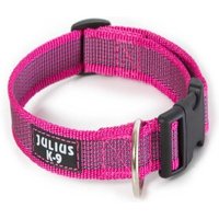 JULIUS-K9 Halsband 20mm x 27-42cm pink/ grau von Julius-K9