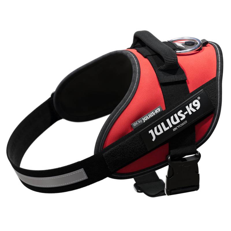 JULIUS-K9 IDC®-Powergeschirr - rot - Größe 0: Brustumfang 58 - 76 cm von Julius-K9