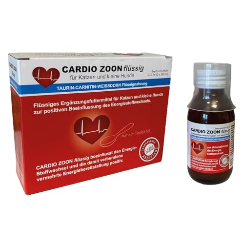 JuloVet Cardio Zoon flüssig | 3 x 90 ml | Flüssiges Ergänzungsfuttermittel für Hunde und Katzen | Zur Unterstützung des Energiestoffwechsels | Kann Agilität und Ausdauer fördern von JuloVet