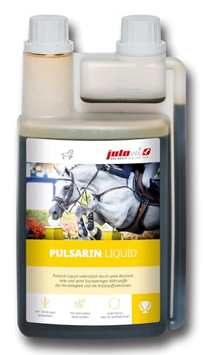JuloVet Pulsarin Liquid | 1 l | Ergänzungsfuttermittel für Pferde | Zur Unterstützung der Herztätigkeit und Kreislauffunktion | Hergestellt aus hochwertigen Bestandteilen JuloVet Pulsarin Liquid | 1 l | Ergänzungsfuttermittel für Pferde | Zur Unterstützung der Herztätigkeit und Kreislauffunktion | Hergestellt aus hochwertigen Bestandteilen von JuloVet