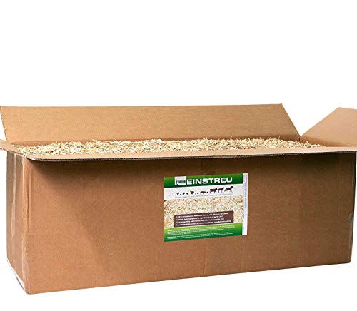 Jumbogras® Großtier- Pferdeeinstreu aus Miscanthus|Elefantengras|Chinagras-Häcksel, Streu statt Stroh, Holz, Säge-späne, Mehl, Pellets, für Box|Stall|Paddock Mist-frei (2 x 24 kg Vorratspack) von Jumbogras