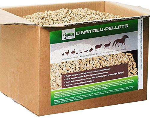 Kleintier-Einstreu Pellets aus Miscanthus/Elefantengras für Hasen Kaninchen Maus Vogel Meerschweinchen - Kleintierstreu/Hamsterstreu statt Stroh- u. Hobelspäne für Käfig & Stall (2 x 10 kg) von Jumbogras