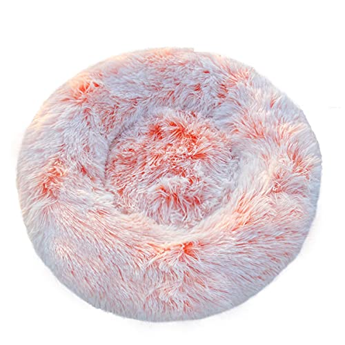 JunJiale Beruhigende Hundebetten, Donut-Hundebett für kleine Hunde, bequemes Kuschel-Hundebett und Katzenbett aus Kunstfell, waschbares Hundebett, Durchmesser 61 cm JunJiale Beruhigende Hundebetten, Donut-Hundebett für kleine Hunde, bequemes Kuschel-Hundebett und Katzenbett aus Kunstfell, waschbares Hundebett, Durchmesser 61 cm von JunJiale