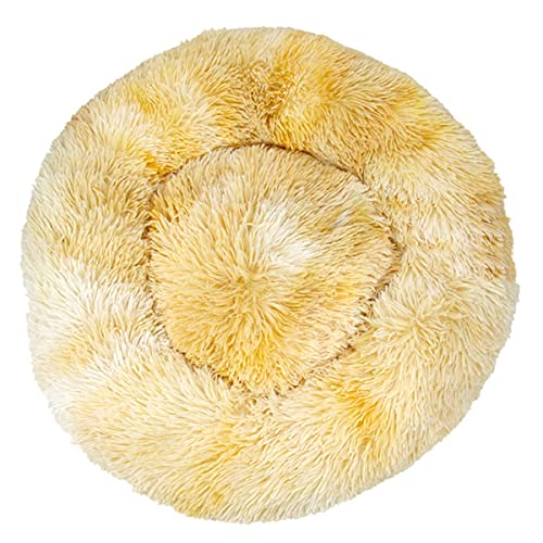 JunJiale Beruhigendes Hunde- und Katzenbett, Anti-Angst, Donut-Kuschelbett, wärmend, gemütlich, weich, rundes Bett, flauschiges Kunstplüsch-Kissenbett für kleine, mittelgroße Hunde und Katzen, JunJiale Beruhigendes Hunde- und Katzenbett, Anti-Angst, Donut-Kuschelbett, wärmend, gemütlich, weich, rundes Bett, flauschiges Kunstplüsch-Kissenbett für kleine, mittelgroße Hunde und Katzen, von JunJiale