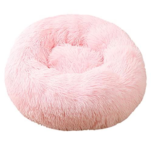 JunJiale Beruhigendes Hundebett, bequemes Donut-Kuschelbett, rundes Hundebett, ultraweich, waschbar, für Hunde und Katzen, bequemes Haustierbett, 61 cm von JunJiale