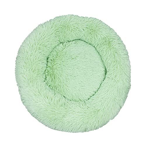 JunJiale Beruhigendes Hundebett für kleine Hunde – Donut, waschbar, kleines Haustierbett, Anti-Angst, rund, flauschig, Plüsch, Kunststoff, großes Katzenbett, Durchmesser 110 cm von JunJiale