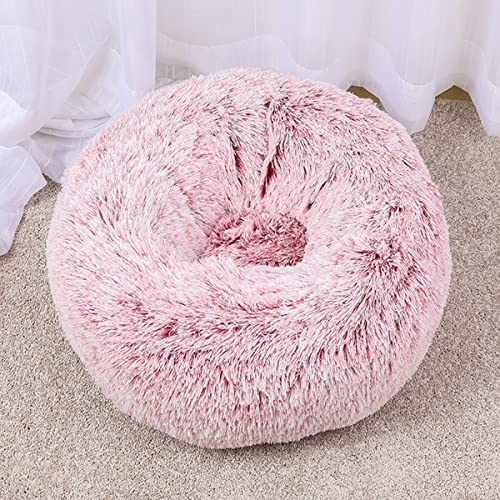 JunJiale Beruhigendes Hundebett und Katzenbett, Anti-Angst, Donut-Hundebett, wärmend, gemütlich, weich, rundes Bett, für kleine, mittelgroße Hunde und Katzen, 40,6 cm von JunJiale