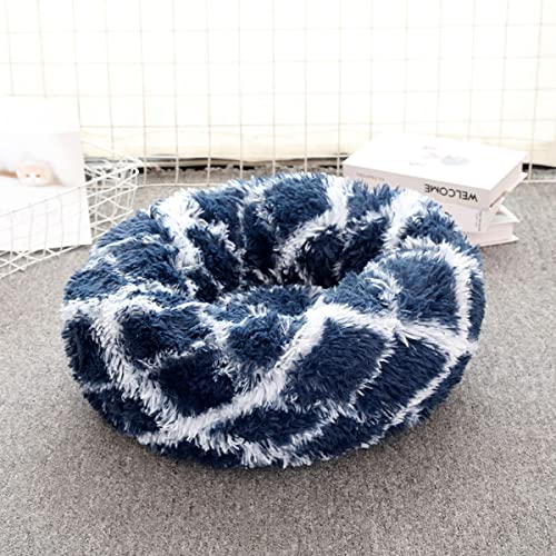 JunJiale Beruhigendes Hundebett und Katzenbett, Anti-Angst, Donut-Hundebett, wärmend, gemütlich, weich, rundes Bett, für kleine, mittelgroße Hunde und Katzen, 61 cm von JunJiale