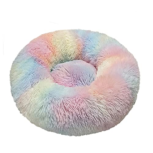 JunJiale Beruhigendes Hundebett und Katzenbett, Anti-Angst-Donut-Hunde-Kuschelbett, flauschiges Kunstplüsch-Hunde- und Katzenbett für kleine, mittelgroße Hunde und Katzen, Durchmesser 109 cm JunJiale Beruhigendes Hundebett und Katzenbett, Anti-Angst-Donut-Hunde-Kuschelbett, flauschiges Kunstplüsch-Hunde- und Katzenbett für kleine, mittelgroße Hunde und Katzen, Durchmesser 109 cm von JunJiale
