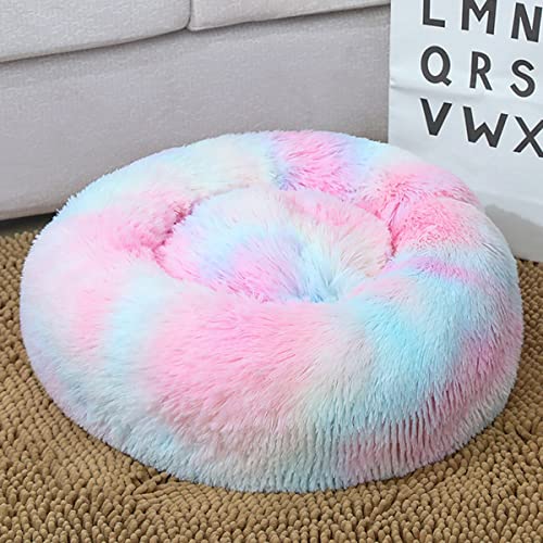 JunJiale Beruhigendes Hundebett und Katzenbett, Anti-Angst-Donut-Hundebett, wärmend, gemütlich, weich, rundes Bett, für kleine, mittelgroße Hunde und Katzen, 109 cm JunJiale Beruhigendes Hundebett und Katzenbett, Anti-Angst-Donut-Hundebett, wärmend, gemütlich, weich, rundes Bett, für kleine, mittelgroße Hunde und Katzen, 109 cm von JunJiale