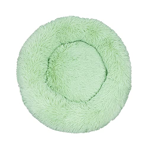 JunJiale Calming Dogs Hundebett, Anti-Angst, maschinenwaschbar, flauschig, luxuriös, rutschfest, wasserdicht, wärmend, gemütlich, weich, rund, Durchmesser 100 cm von JunJiale