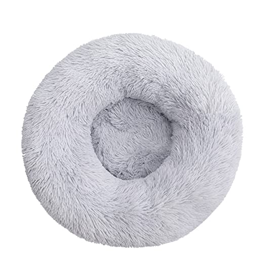 JunJiale Calming Dogs Hundebett, Anti-Angst, maschinenwaschbar, flauschig, luxuriös, rutschfest, wasserdicht, wärmend, gemütlich, weich, rund, Durchmesser 110 cm von JunJiale